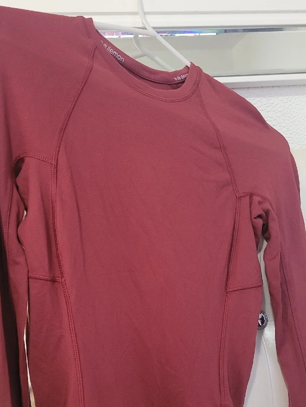 lululemon💎 athletica Long-Sleeve Crew Top in Deep Wine